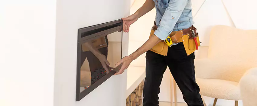Metal Fireplace Installation in North Central, Ohio