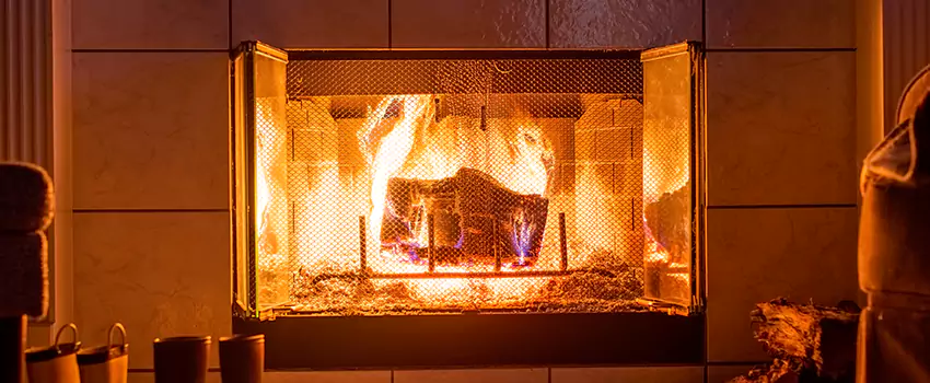 Mendota Hearth Landscape Fireplace Installation in North Central, Ohio