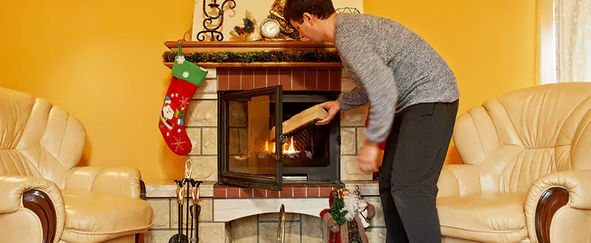 Rusted Metal Fireplace Restoration in North Central, Ohio